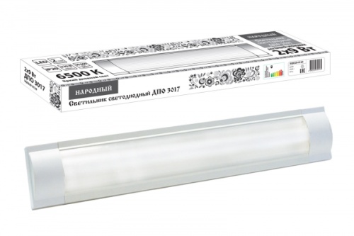 Светильник светодиодный LED ДПО 3017 1800 лм 2х9Вт, 6500К Народный | код SQ0329-0129 | TDM НАРОДНЫЙ
