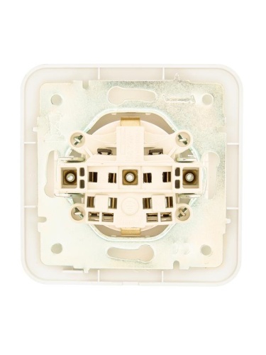 Розетка 1-м СП ASTI 16А IP20 с заземл. с крышкой термопласт в сборе жемчуж./бел. перламутр. LEZARD 7081-3030-123В фото 2