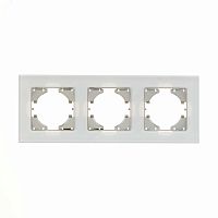 Рамка 3-местная стекло бел. | код С1130-030 | GUSI
