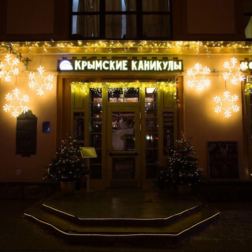 Фигура светодиодная "Снежинка большая" 55х55см 180LED тепл. бел. 22Вт 220-240В IP65 дюралайт Neon-Night 501-324 фото 8