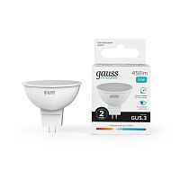 Лампа светодиодная Elementary MR16 5.5Вт 4100К бел. GU5.3 450лм 180-240В | Код. 13526 | Gauss