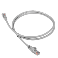 Патч-корд LANMASTER LSZH UTP кат.5e, 15 м, серый | код LAN-PC45/U5E-15-GY | LANMASTER