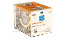 Реле REH3AO220LTSM, 3NO, 16A(400VAC)/ 10A(220VDC), 220VDC(0,65Un) RZA, мех. инд., тест-кнопка, LED, магнит | код REH3AO220LTSM | Shenler