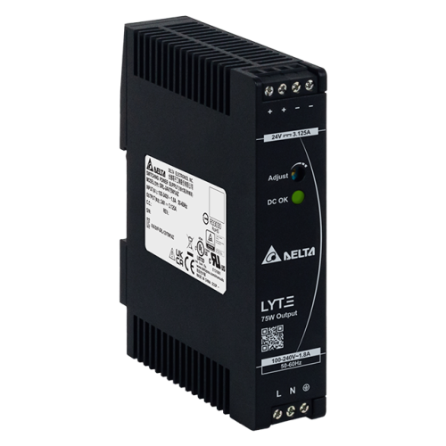 DRL 24V75W1AZ Блок питания 24 VDC, 3.125 A, 75 Вт, вход 1*220В, пластиковый корпус | код DRL-24V75W1AZ | Delta Electronics