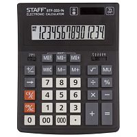 Калькулятор настольный STAFF PLUS STF-333 (200x154 мм), 14 разрядов, двойное питание, 250416 | код 250416 | STAFF