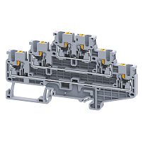 Клемма 3х-ярусная push-in OptiClip CP3L-2,5-3L-I-серый | код 331867 | КЭАЗ