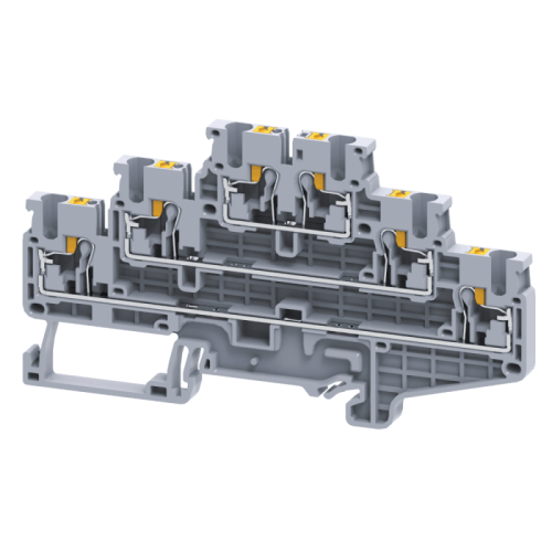 Клемма 3х-ярусная push-in OptiClip CP3L-2,5-3L-I-серый | код 331867 | КЭАЗ