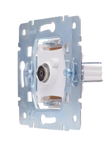 Розетка телевизионная проходная TV 1-м СП Vesna механизм жемчуж./бел. перламутр LEZARD 742-3088-129 фото 5