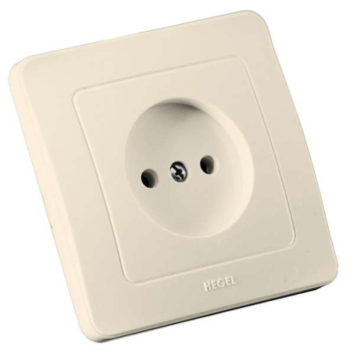 Розетка скрытая со шторками слоновая кость | код РС16-302-01 | HEGEL