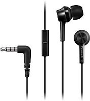 Гарнитура внутриканальные Panasonic RP-TCM115GC 1.2м черный проводные в ушной раковине (RP-TCM115GCK) | код 1075051 | PANASONIC