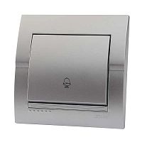 Кнопка звонка Deriy серебр. метал. LEZARD 702-2828-103