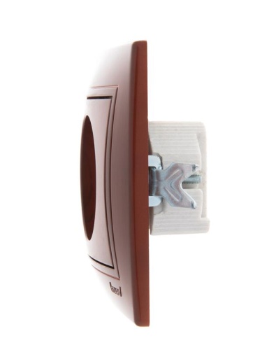 Мира Розетка без заземления керамика вишня | код 701-0601-121 | LEZARD фото 3