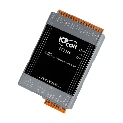 ET-7215 CR Ethernet I/O Module with 2-port Ethernet Switch, with 7-ch RTD Inputs (RoHS) | код 00-06099225 | ICP DAS