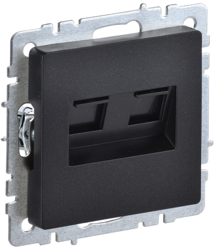 BRITE Роз. комп. 2-ая RJ45 кат.6 РК11-2-БрЧ черн. IEK | код BR-K20-2-K02 | IEK