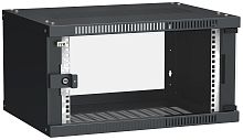 ITK Шкаф настенный LINEA WE 6U 600х450мм дверь стекло черный | код LWE5-06U64-GF | IEK