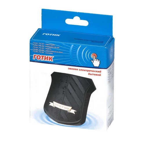 Звонок проводной Готик трель 220В 80-90дБА черн./зол. Тритон ГЗ-03 фото 2