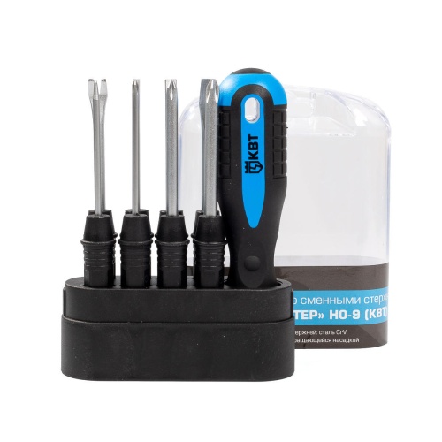 Набор отверток со сменными стержнями НО-9 серия МАСТЕР | код 78708 | КВТ