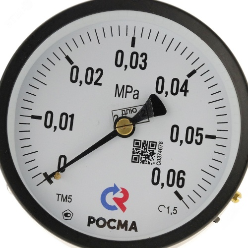 Манометр общетехнический осевой ТМ-210Т.00 0...0.6 МРа 1/4' 150С кл.2.5 | код 598 | РОСМА