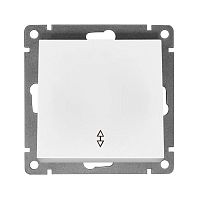 Переключатель проходной 1-кл. СП Афина 10А IP20 механизм бел. | код A0025 | Universal