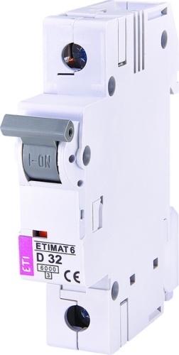 Автоматический выключатель ETIMAT 6 1p D 32A (6kA) | код 002161519 | ETI