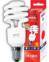 Лампа энергосберегающая (КЛЛ) NE S-supmini (спираль) 13Вт 220-230В E14 6100K NAKAI | код 7/959 | NAKAI