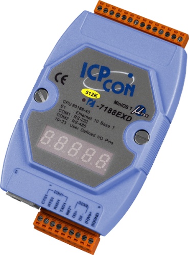 I-7188EXD CR Embedded Internet/Ethernet Controller with one Ethernet port, one RS-232 port, One RS-485 | код 00-06128478 | ICP DAS