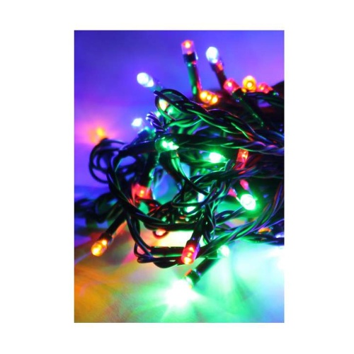 Гирлянда светодиодная 140LED зел. провод 12.8м (11.3+1.5) 8 режимов мигания IP20 мультиколор | код KOC_GIR140LED_RGB | КОСМОС