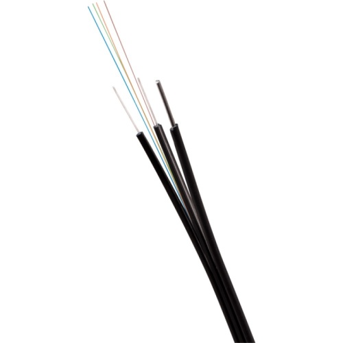 ВО кабель универсальный FTTH Drop с тросом, плоский, FRP, нг(А)-HF, 2 волокна, OS2 Ultra, черный | код LAN-OFC-FUF2-SU-HF-T | LANMASTER