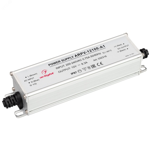 Блок питания ARPV-12100-A1 (12V, 8.3A, 100W) (, IP67 Металл, 3 года) | код 32316 | Arlight