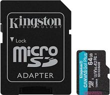 Флеш карта microSDXC 64GB Kingston SDCG3/64GB Canvas Go! Plus + adapter | код 1397040 | Kingston