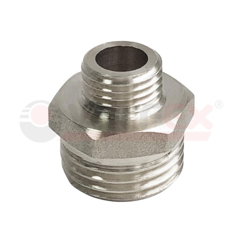 Ниппель переходной с никелевым покрытием 1'x1/2' | код VF.580.N.100.012 | VALFEX-T