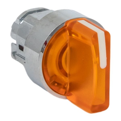 Исполнительный механизм переключателя ХB4 желтый на 3 положения возвратный без фиксации, с подсветкой с короткой ручкой PROxima | код XB4BD3L-Y | EKF фото 2