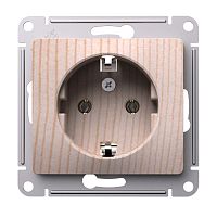 Розетка Glossa 16А с заземл. механизм сосна | код GSL001543 | Systeme Electric