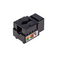 Модуль Keystone Jack RJ-45(8P8C), UTP неэкранированный, CAT 6, тип 90 градусов, черный REXANT PRO | код 02-0255 | REXANT