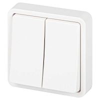 Выключатель Эксперт 11-1524-01 двойн. IP55 10АХ-250В СУ бел. Эра Б0063271