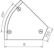 Крышка угловой секции 45 град. 100мм | код 7128819 | OBO Bettermann