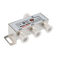 Делитель ТВ "краб" х3+4шт.F "BOX" 5-1000 МГц "Silver" | Код. 05-6102 | Rexant