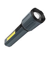 Фонарь аккумуляторный ручной 3Вт LED+5Вт COB LED zoom-линза Li-ion 18650 1200мА.ч корпус ABS-пластик индикатор уровня заряда USB-шнур в комплекте | код KOC124Lit | КОСМОС