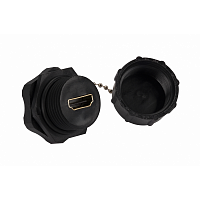 Индустриальный соединительный модуль HDMI, IP68, с крышкой | код LAN-OK-HDMI/180-WP | LANMASTER