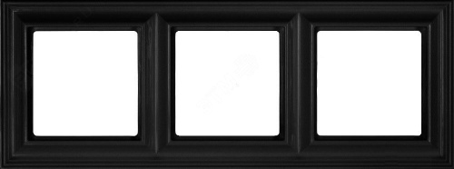 Рамка 3-местная для вертикальной и горизонтальной установки. Серия- Eco DECO. Материал- термопласт. Цвет- антрацит (крашеный) | код EPD483AN | JUNG