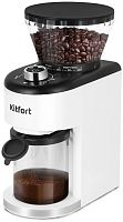 Кофемолка Kitfort КТ-7205 200Вт сист.помол.:жернова вместим.:250гр белый/черный | код 2021138 | KITFORT