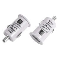 Автозарядка в прикуриватель USB (АЗУ) (5 V, 1000 mA) белая REXANT | код 18-1921 | REXANT