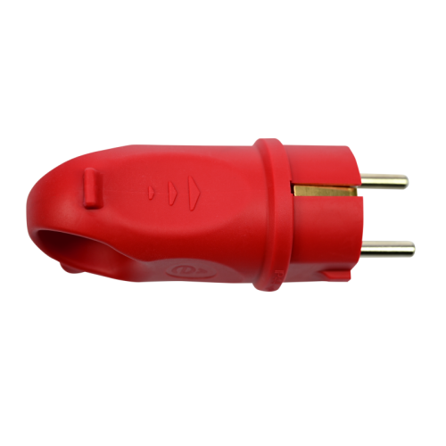 MultiSet Вилка 2К+З угловая каучуковая 16А/250В IP44 Красная | код MST1402RD | Systeme Electric фото 4