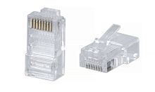 Cabeus 8P8C-FC Коннектор RJ-45 быстрой установки под витую пару, категория 5e, универсальный (для одножильного и многожильного кабеля) для проводников с толщиной по изоляции до 1,05 мм | код 10794c | Cabeus
