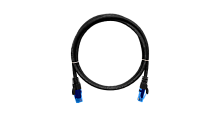 Коммутационный шнур NIKOMAX U/UTP 4 пары, Кат.6 (Класс E), 250МГц, 2хRJ45/8P8C, T568B, заливной, с защитой защелки, многожильный, BC (чистая медь), 24AWG (7х0,205мм), LSZH нг(А)-HFLTx, черный, 1м | код NMC-PC4UE55B-010-C-BK | NIKOMAX