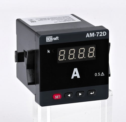 Амперметр цифровой 96x96мм трехфазный, вход 5А, выход RS485, LED-дисплей АМ-96D | код 50334DEK | DEKraft