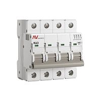 Выключатель автоматический AV-10 4P 63A (K) 10kA EKF AVERES | код mcb10-4-63K-av | EKF