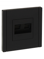 FORTE&PIANO Роз. комп. 2-ая RJ45 кат.6 FP134 чер. IEK | код FP-K20-2-K02 | IEK