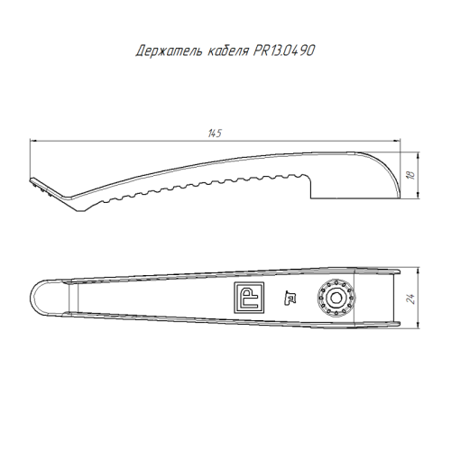 Держатель кабеля односторонний для прямого монтажа в гофроящике серый (200 шт/кор) | код PR13.0490 | Промрукав фото 3 Держатель кабеля односторонний для прямого монтажа в гофроящике серый (200 шт/кор) | код PR13.0490 | Промрукав фото 3