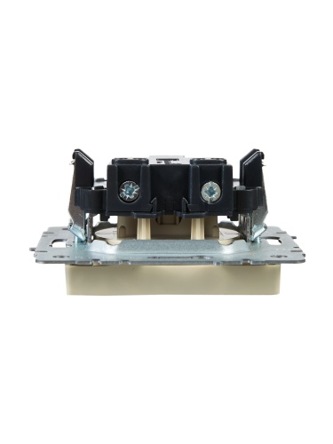 BRITE Розетка 1-местная без заземления без защитных шторок 10А РС10-1-0-БрКр бежевый | код BR-R10-10-K10 | IEK фото 2